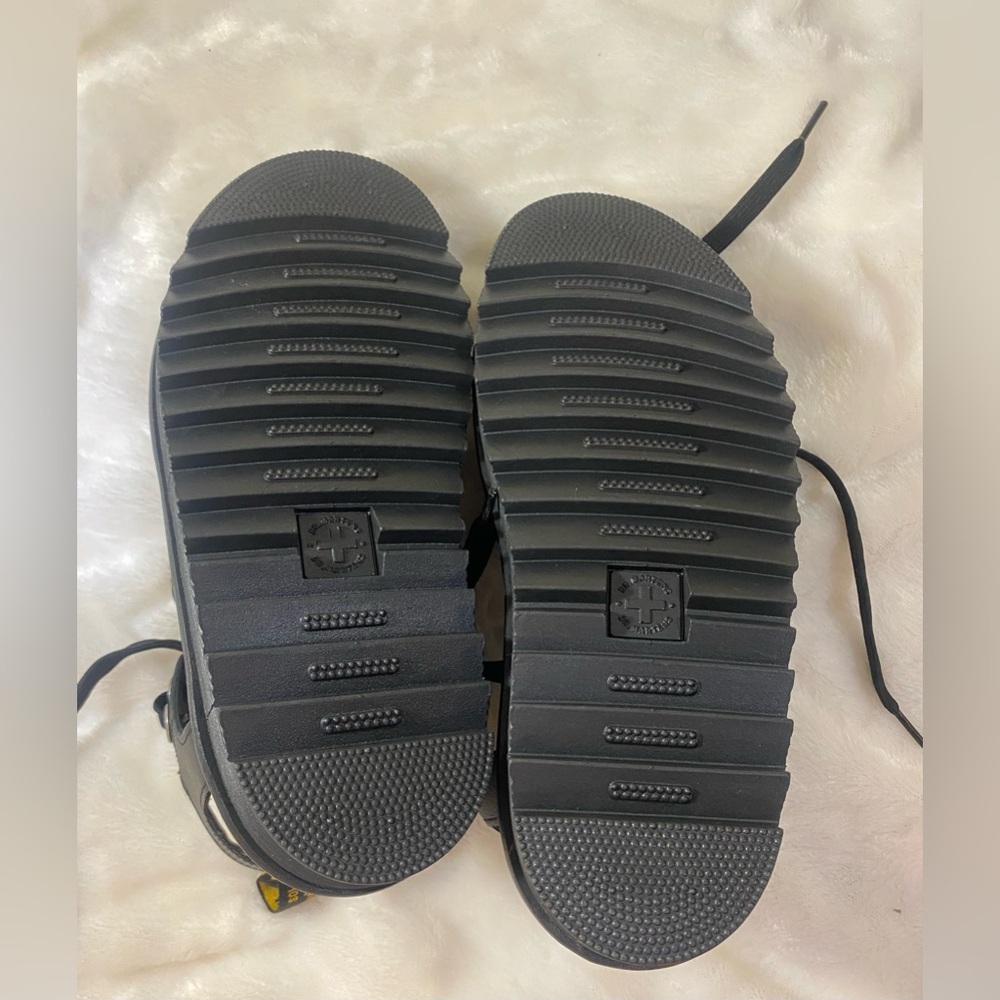 DR. Martens Black Blaire Hardware Leather Strappy Sandals - Picture 13 of 14